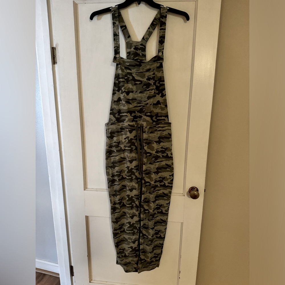 Camo Lounge Overalls with Adjustable Straps